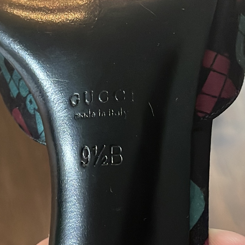 Gucci satin mules with crystals Sz 9.5 - Picture 5 of 6